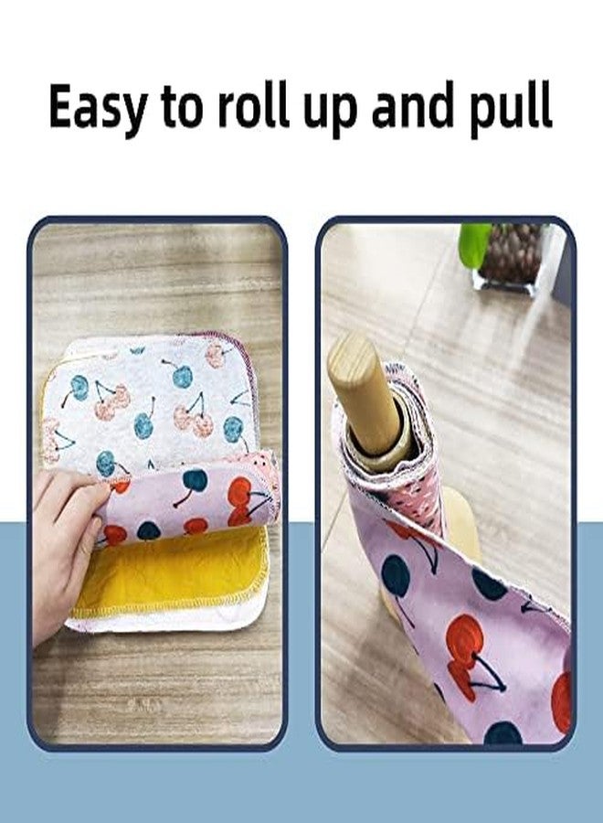 Simnice Reusable Paperless Paper Towels — Reusable Napkins Paperless Paper Towel, Washable Cotton Cloth Roll for Kitchen,25 Pack 10”x10”with Cardboard Roll - Image 2